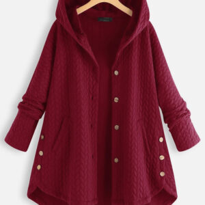 Warm Mid Length Hooded Coat