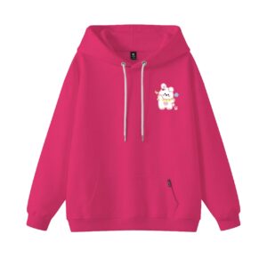 Cute Kawaii Bunny Graphic Purple Oversized Hoodie | Casual Cozy Pullover Sweatshirt