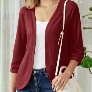 Solid Color Simple Casual Cardigan
