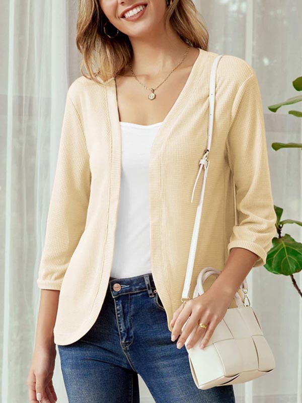Solid Color Simple Casual Cardigan - Image 6