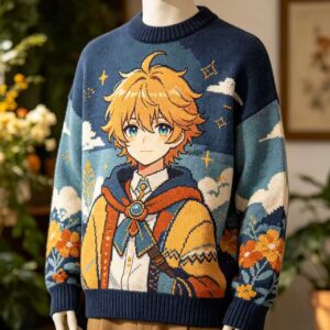 Unique Cartoon Graphic Sweater | One-of-a-Kind Original Design