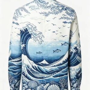Unique Ocean Print Shirt | One-of-a-Kind Original Design